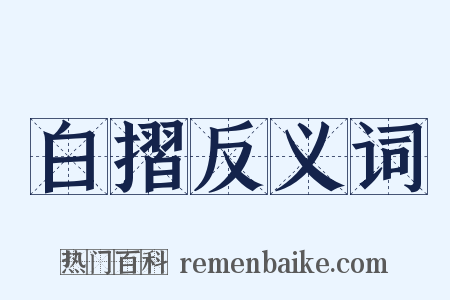 白摺反义词是什么意思的图片